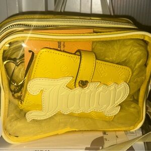 Juicy Couture Yellow Cosmetic Bag Set